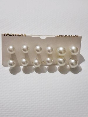 Edwol Kadın 12 Li(Oniki) Çoklu Çivi Inci Küpe