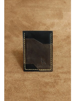 Akronium Leather Hakiki Deri Minimalist Tasarım Kartlık-Kadın&erkek