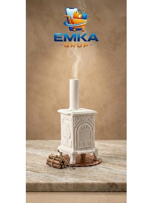 Emka Soba Şömine Tütsülük Beyaz
