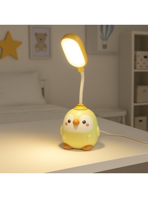 Kitchen Line Pengulight LED Masa Lambası – Sevimli Penguen Tasarım, Ayarlanabilir Başlık, Göz Yormayan Işık