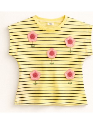 Ozzy Kids Kız Çocuk Çizgili Tişört