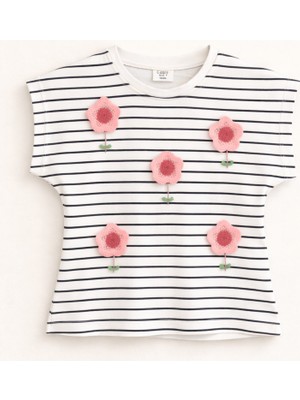 Ozzy Kids Kız Çocuk Çizgili Tişört