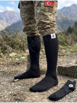 Çorap Dünyam 6 Çift Dört Mevsim Pamuk Penye Asker Polis Çorabı 1 Kalite