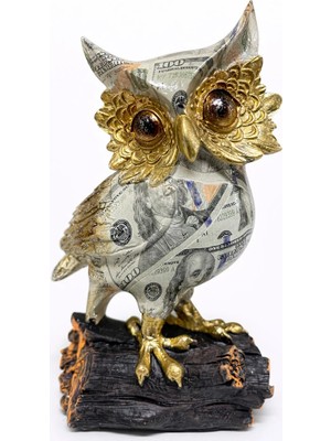 Ronanna Dolar Baskılı Özel Tasarım Polyester Baykuş - 17X10 cm