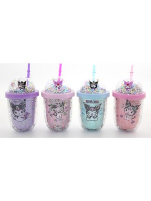 Ronanna Kuromi Figürlü Pipetli Kapaklı Kupa Bardak