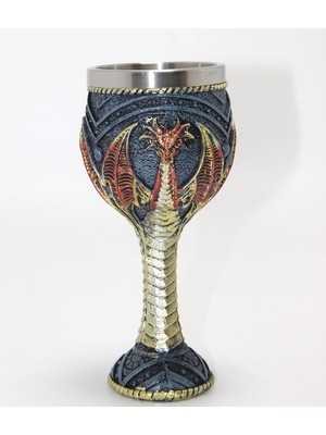 Ronanna Ejderha Tasarımı 3D Kabartmalı Çelik Kadeh Bardak