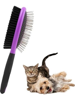 Go İthalat Çok Amaçlı Çift Taraflı Kolay Evcil Hayvan Kedi Köpek Temizleme Pet Fırçası (784)