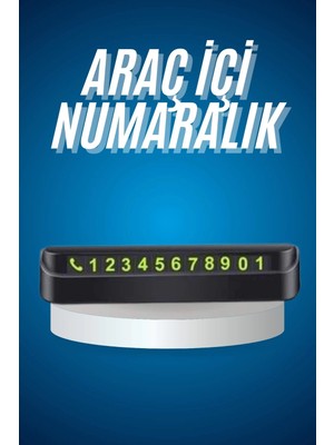 Ronanna Araç Içi Numaratör Numaralık Oto Cam Kartı Fosforlu Numaratör