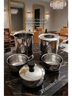 Buğlem Event Profesyonel 5'LI Çelik Berber Paslanmaz Çelik Tıraş Seti  722951 - LG002W-7L7AU6