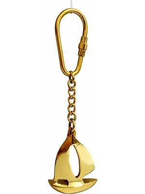 Ronanna Zarif Yelkenli Tasarım Pirinç Anahtarlık