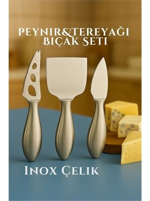 Hsnet Inox Peynir Bıçağı Seti - Tereyağı Bıçağı Kahvaltı Seti Profesyonel Tasarım 304 Paslanmaz Çel