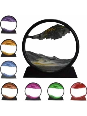 Dekoratif Sulu Kum Saati Ofis Masa Üstü Ev Yuvarlak Kum Saati