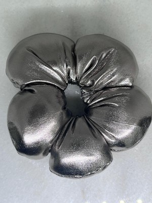 zdjewelry Puf Çiçek Saten Parlak Kadın Lastik Papatya Toka 10 cm