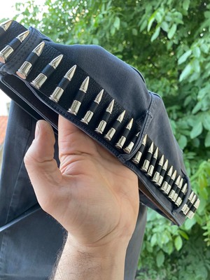 Metal Giyim 36 Adet Mermi Detaylı 110 cm Kemer