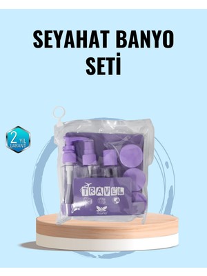 Ronanna Taşınabilir 5’li Seyahat Banyo Seti Şampuanlık Sprey Krem Kutusu