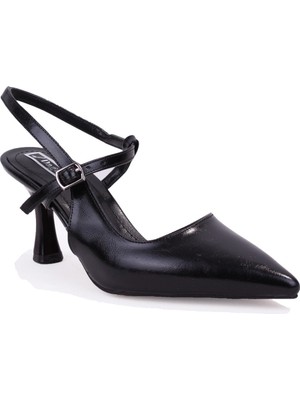 Dagoster DZA07-1296047 Siyah 8 cm Ince Topuklu Klasik Kadın Ayakkabı