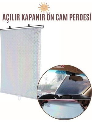 Ronanna Hsnet Aynalı Yansıtıcılı Açılır Kapanır Ön Cam Perdesi