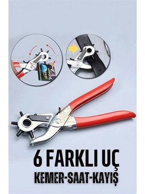 Ronanna Turk Kemer Delici Pense 6 Uçlu Saat Kayış Kemer Delme Pensesi