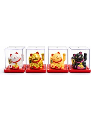 TKÇ Güneş Enerjili Sallanan Şans Kedisi - Maneki Neko ALK4527