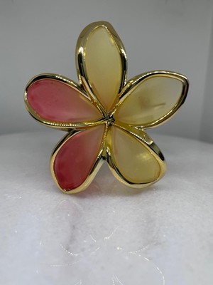 Zd Bellefemme Lotus Gold Kenar Kemik Model Yeni Sezon Kadın Kadın Mandal Toka 8 cm