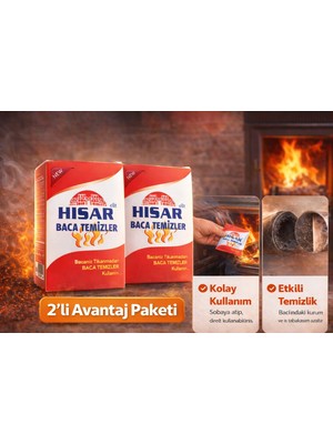 Popüler Sepet Hisar Elit Baca Temizleyici Soba ve Şömine Için Kurum Temizleme Ürünü 2 Adet