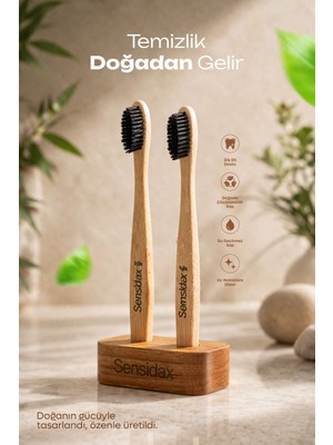 Sensidax Bambu Diş Fırçası Tutucu Su Geçirmez-Diş Fırçalık