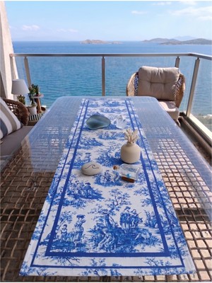 Nunuteks Fransız Köylü Desen Dekoratif Runner - 40X140 cm