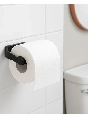 Nemere Modern Siyah Tuvalet Kağıtlığı Duvar Tipi Minimal Tasarım Peçetelik