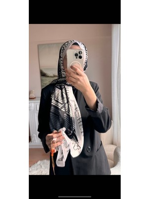 Buscarfs Beyaz Vual İpek Şal