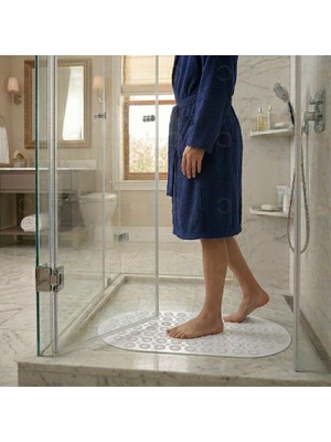 2 Adet Masajlı Silikon Banyo Paspası Vantuzlu Banyo ve Duş Kaydırmazı Küvet Paspası M-142