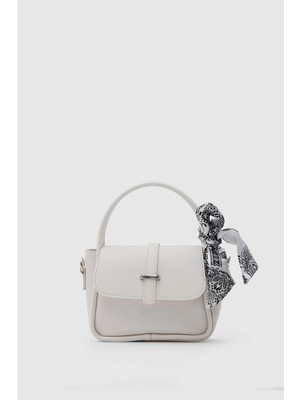 Shule Bags Pearl Fular Detaylı El ve Çapraz Krem