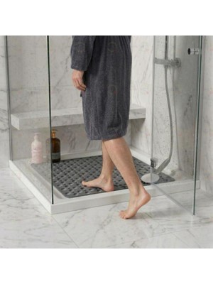 MAİN SHOP Kare Vantuzlu Banyo ve Duş Kaydırmazı, Küvet Içi Duşakabin Kaydırmaz Banyo Paspası 54X54CM M-149