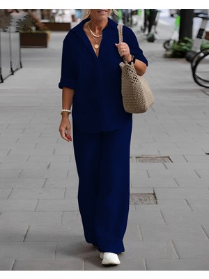 Sacrosa Keten Günlük Ikili Takım Alt Üst