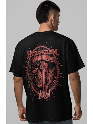 Sevbano Megadeth Lamb Of God Rock Metal Müzik Grubu Sırt Baskılı Unisex Oversize Tişört