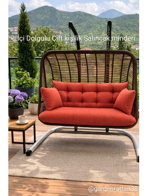 Rattano Garden Rattan Çift Kişilik Salıncak Fiyata dahil değildir. "Minderi Içi Dolgulu"