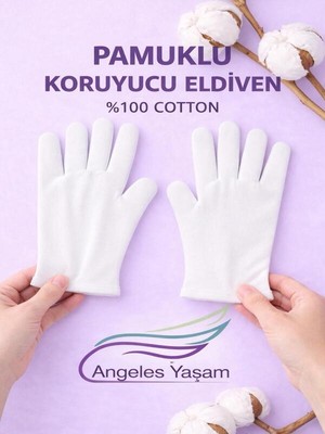 Angeles Yaşam %100 Pamuklu Egzema Eldiveni