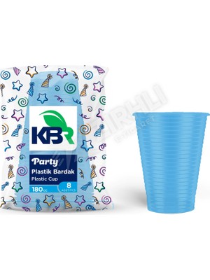 5 Adet Kbr Party Plastik Bardak Mavi 8'li