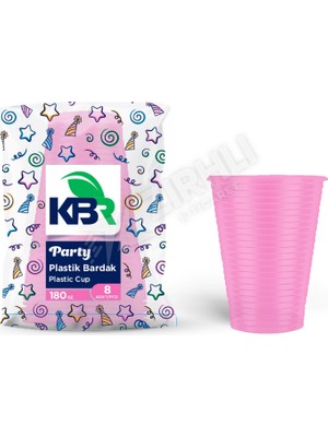 5 Adet Kbr Party Plastik Bardak Pembe 8'li