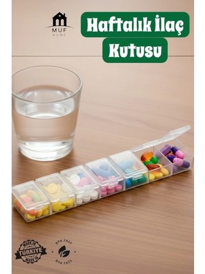 Dantetrend Haftalık 7 Bölmeli Ilaç Saklama Kutusu 7 Bölmeli Hap Saklama Kutusu - Balıkçılık Iğne Kutusu - Bpa Içermez