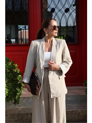 Purple By Banu Natural Keten Blazer
