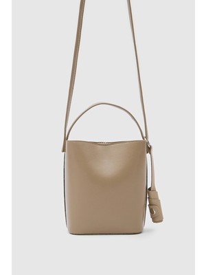 Shule Bags Amore Minimal Çapraz Çanta Bej