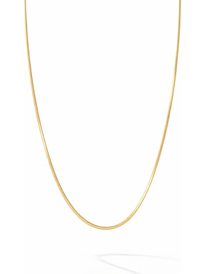 Serelya 316L Çelik Gold Renk 60 cm Ince Italyan Zincir Kadın Kolye