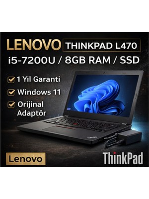Lenovo Thinkpad L470 I5-7200U 8gb Ram SSD 14” WIN11 1 Yıl Garantili Yenilenmiş