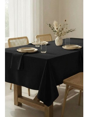 Kadife Dokulu Premium Düz Polyester Dertsiz Masa Örtüsü