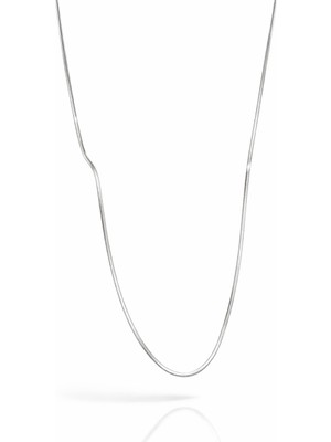 Serelya 316L Çelik Gümüş Renk 60 cm Ince Italyan Zincir Kadın Kolye