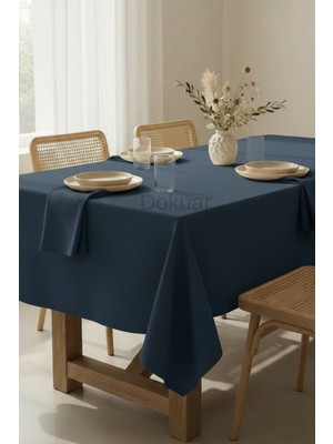 Kadife Dokulu Premium Düz Polyester Dertsiz Masa Örtüsü