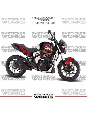 Sv Sticker Works Bajaj Dominar Kaplama 250 / 400 Sticker Katana Girl Design Motor Kaplama Modeli Hazır Kit Tüm Modeller Uyumlu