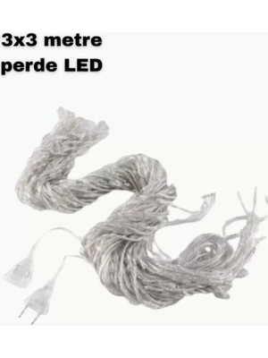 3x3 LED Işık Perdesi Şelale Model Iç Dış Mekân Dekorasyonu Midastech