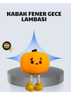 Pumpkin LED Gece Lambası Üç Kademeli Işık Ayarlı Midastech