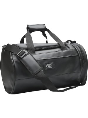 Elite Duffel Bag Silindir Spor Çanta Siyah